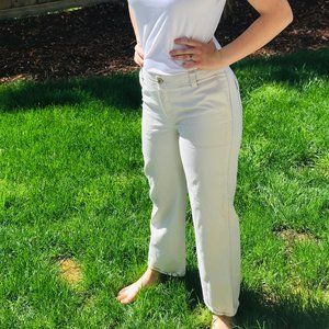 GAP Off-White Khaki Career Pants